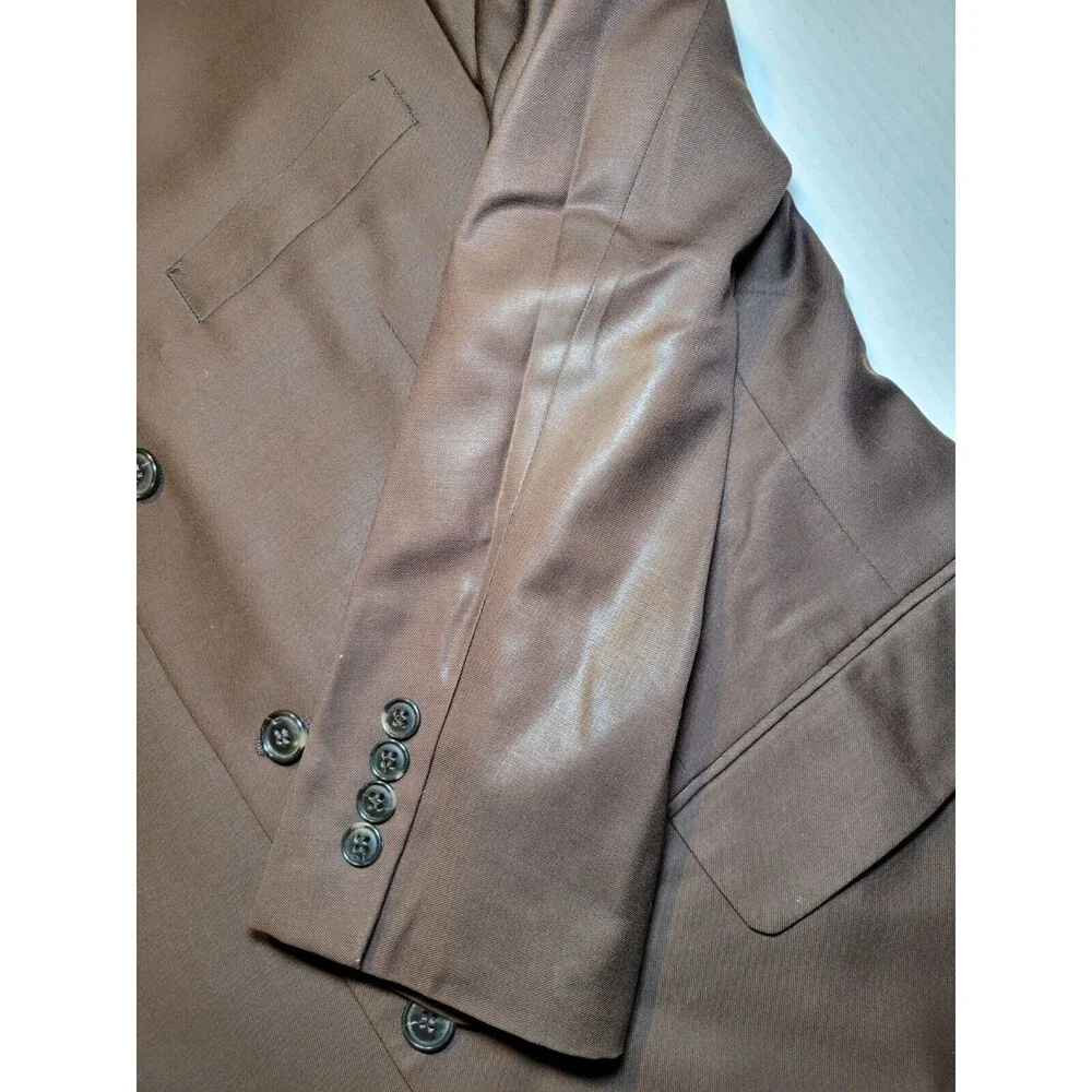 Giorgio Gosani Wool Cashmere Chocolate Brown Men's 42S Blazer Jacket Sport Coat‎